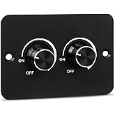 RGBZONE DC12V RV LED Dimmer Switch, 2 Gang 60W PWM LED Dimmer for RVs, Travel Trailers, Marine, Camper Van, Trucks, Suitable 