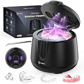 Ultrasonic Retainer Cleaner Machine 48kHz, Dental Ultrasonic Care Cleaner | Ultrasonic Retainer Cleaner for Dentures, Aligners, Mouth Guards, Toothbrush Heads and Jewelry with 200ML Capacity