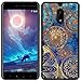 Nokia 6 Case, SWODERS Flower Clear Design Shock Absorbing TPU + Hard PC Bumper Case For Nokia 6 - Blue