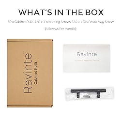 Ravinte 60 Pack 7.38" Cabinet Pulls Matte Black
