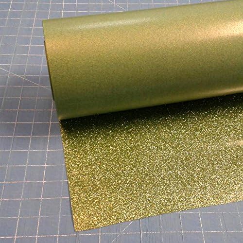Siser Glitter HTV 20" x 5ft Roll - Iron on Heat Transfer Vinyl (Light Green)