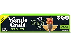 Veggiecraft Farms Spaghetti Pasta - Gluten Free, Thin Pasta Noodles, Made with Cauliflower, Lentil & Peas, Low Carb, High Protein, Vegan, Healthy Pasta, Plant Based, High Fiber, Non-GMO - 8 Ounce