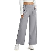 Libin Women's Wide Leg Dress Pants High Waisted Stretch Work Casual Sweatpants Trousers with Pockets