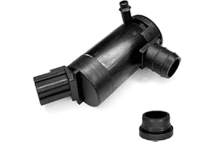 QKYS Windshield Washer Pump with Rubber Grommet, Replacement Windshield Washer Pumps OEM#89017059,173686, F7C617664AB WG-315, 8C3417664AA, Fit for Ford Escape,Mazda B2300, Mercury Monterey