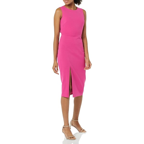 knee length dresses for ladies Ivy Fitted Midi Dress in Bone main image 0