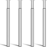 Amazing Tour Adjustable Table Legs 710-1100mm 4 Pack Heavy Duty Steel Silver