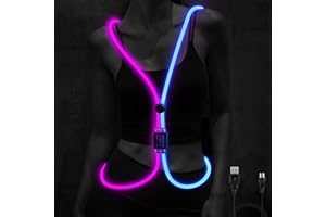 esonstyle LED Reflective Vest Rechargeable Running Light for Runners High Visibility Safety Vest for Running,Cycling or Walking