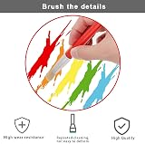 JCF Kids Paint Brushes 4-Piece Set Flat Tip Hog Bristles Plastic Handle view 5