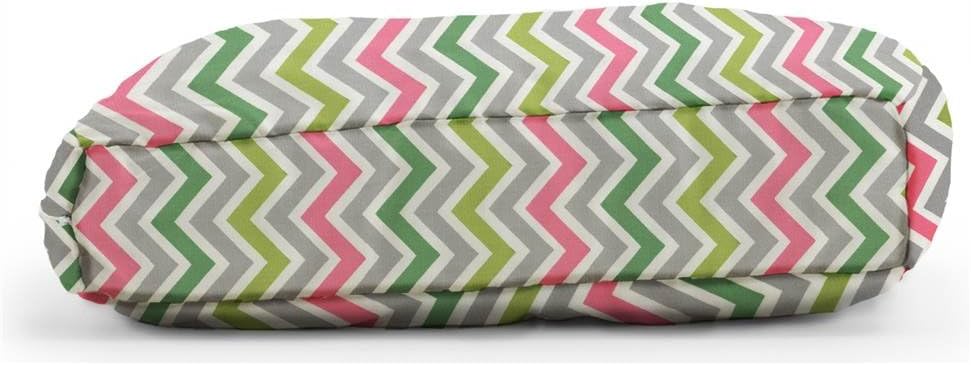 Pillow Zoom Zoom Chartreuse and Pink Twill Pet Bed (Small: 24 in. L x 18 in. W x 5 in. H (2 lbs.))