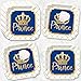 Big Dot of Happiness Royal Prince Charming with Gold Foil - Baby Shower or Birthday Party Dinner Plates (16 Count)