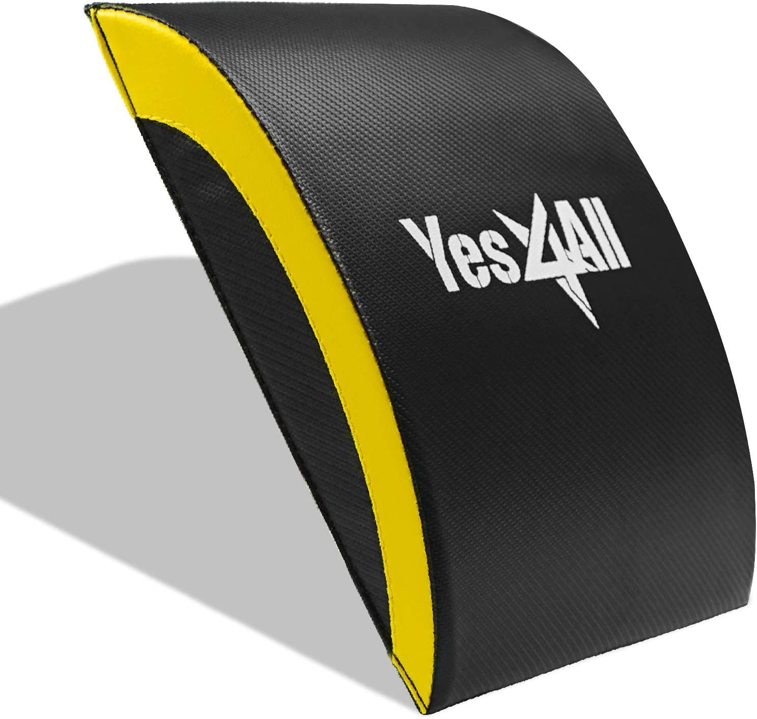 Yes4All Ab Exercise Mat/Abs Wedge - Sit Up Pad - Abdominal & Core Trainer Mat for Full Range of Motion Ab Workouts, Yellow
