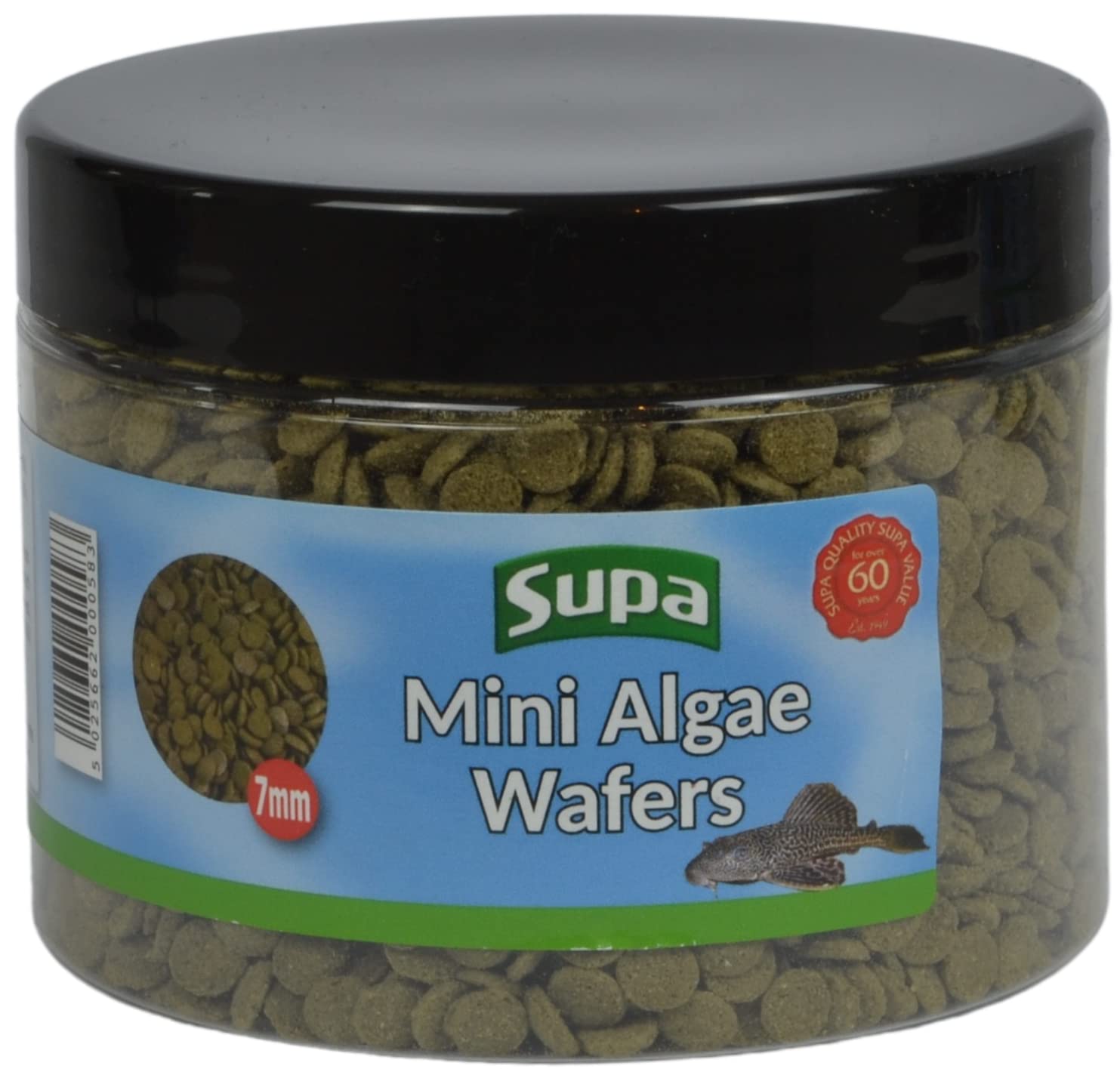 Supa 7mm Mini Algae Wafers 300 grams, Ideal For Bottom Feeding Fish, Made From Premium Quality Ingredients Which Offer A Nutritionally Balanced Diet,