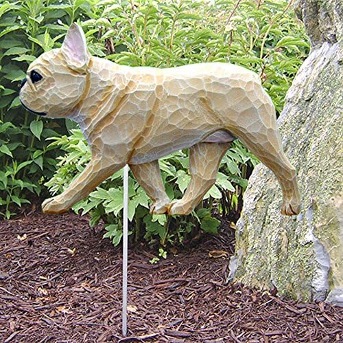 French Bulldog Outdoor Garden Dog Sign Hand Painted Figure Fawn