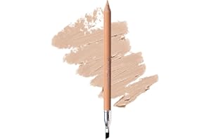 FITGLOW Beauty Vegan Eyeliner Pencil | Long-Lasting Eye Liner with Blending Brush | Smudge-Proof Eyeliner | Sensitive Eye Makeup | Natural, Clean & Cruelty-Free Eye Pencil | Brightening Beige, 1.1g