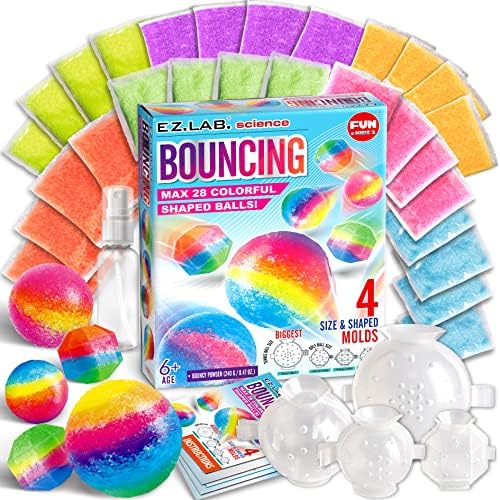 Big Bouncy Ball Kit, FunKidz Kids DIY Ultimate Magic Bouncy Ball Making