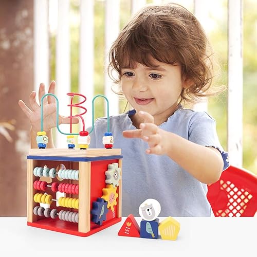 Adadnap Baby Activity Cube Baby Toys 12-18 Months Wood Baby Toys
