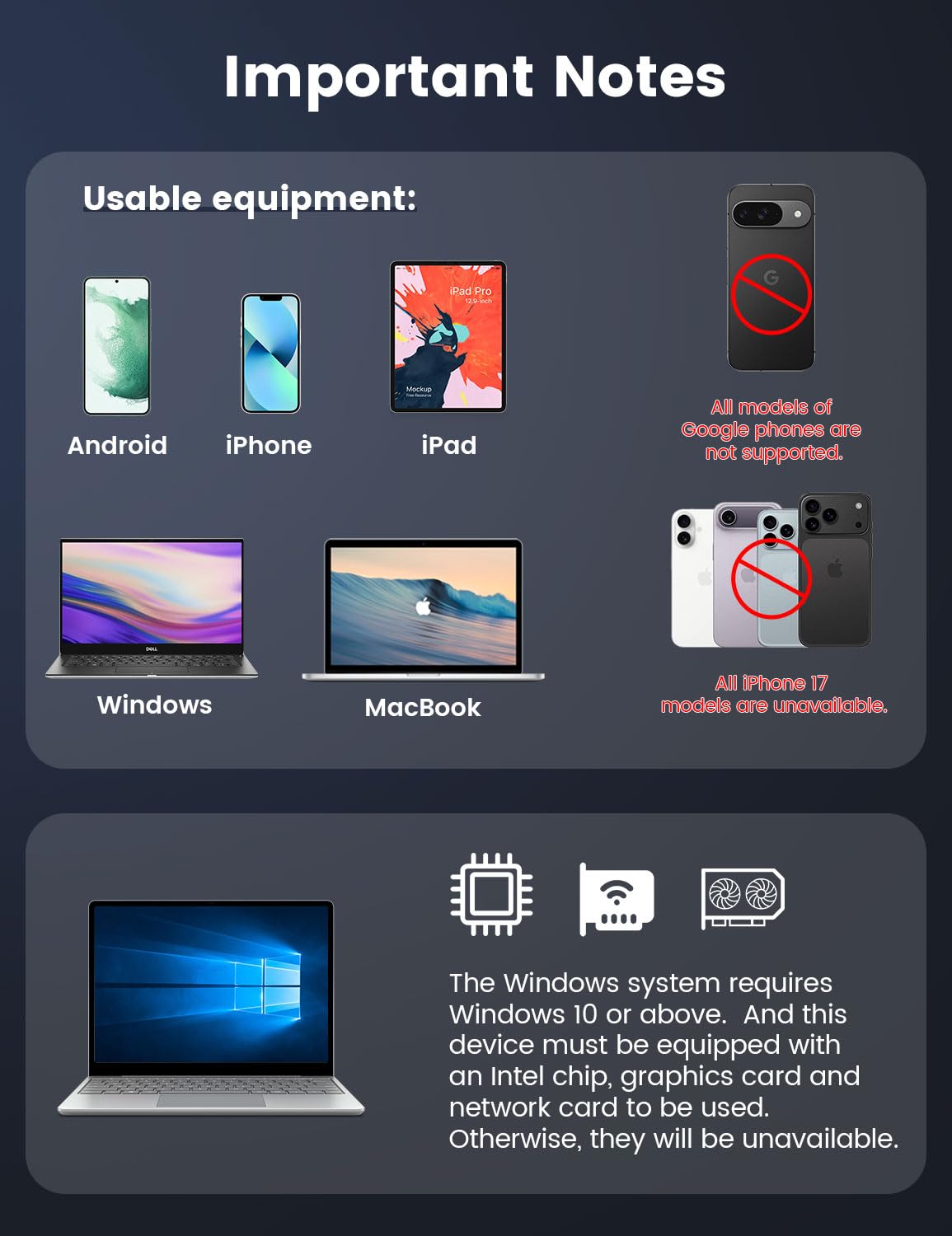 Wireless HDMI Display Dongle Adapter, One-Click Streaming Video/Audio/File from Smartphones and Laptops to HDTVs, Monitors, and Projectors, Supporting Airplay, DLNA and Miracast