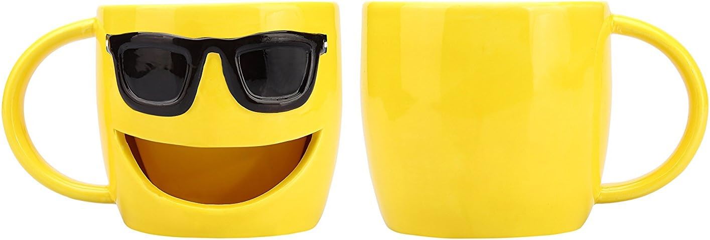 Kaomojimug Big Mouth Ceramic Mug (Sunglasses)