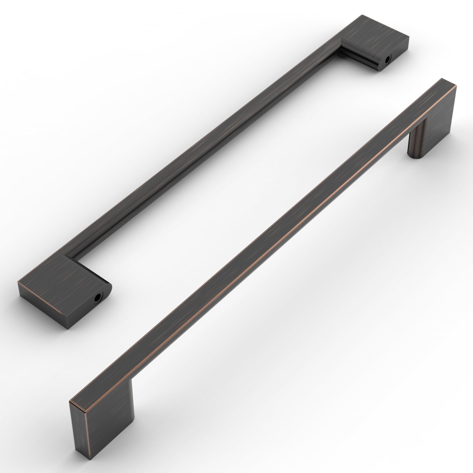 Photo 1 of Amerdeco 10 Pack Oil Rubbed Bronze Cabinet Pulls 7.5 Inch(192MM) Hole Centers Kitchen Cabinet Handles Cabinet Hardware Kitchen Handles for Cabinets Cupboard Handles Drawer Pulls ZH0060