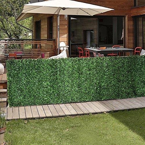 Artificial Hedge Slats Panels for Chain Link fence Outdoor Faux Hedge Privacy Screen Fence (Covers 10 Lineal Feet of fence) 6.5x10by Porpora