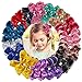DED 30pcs Sparkly Hair Bows Clips 4 inch Glitter Sequin Bow Alligator Clips Baby Hair Accessories for Baby Girls Children Kids(15 Pair)