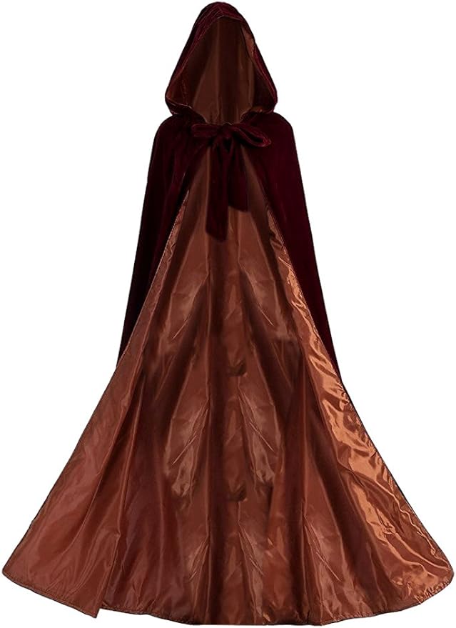 BuyBro Long Unisex Purple Velvet Cloak Cape Robe Medieval Costumes