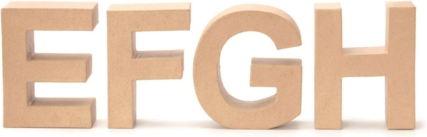 GLOREX Cardboard Letter, Number and Characters, Natural - Image 3