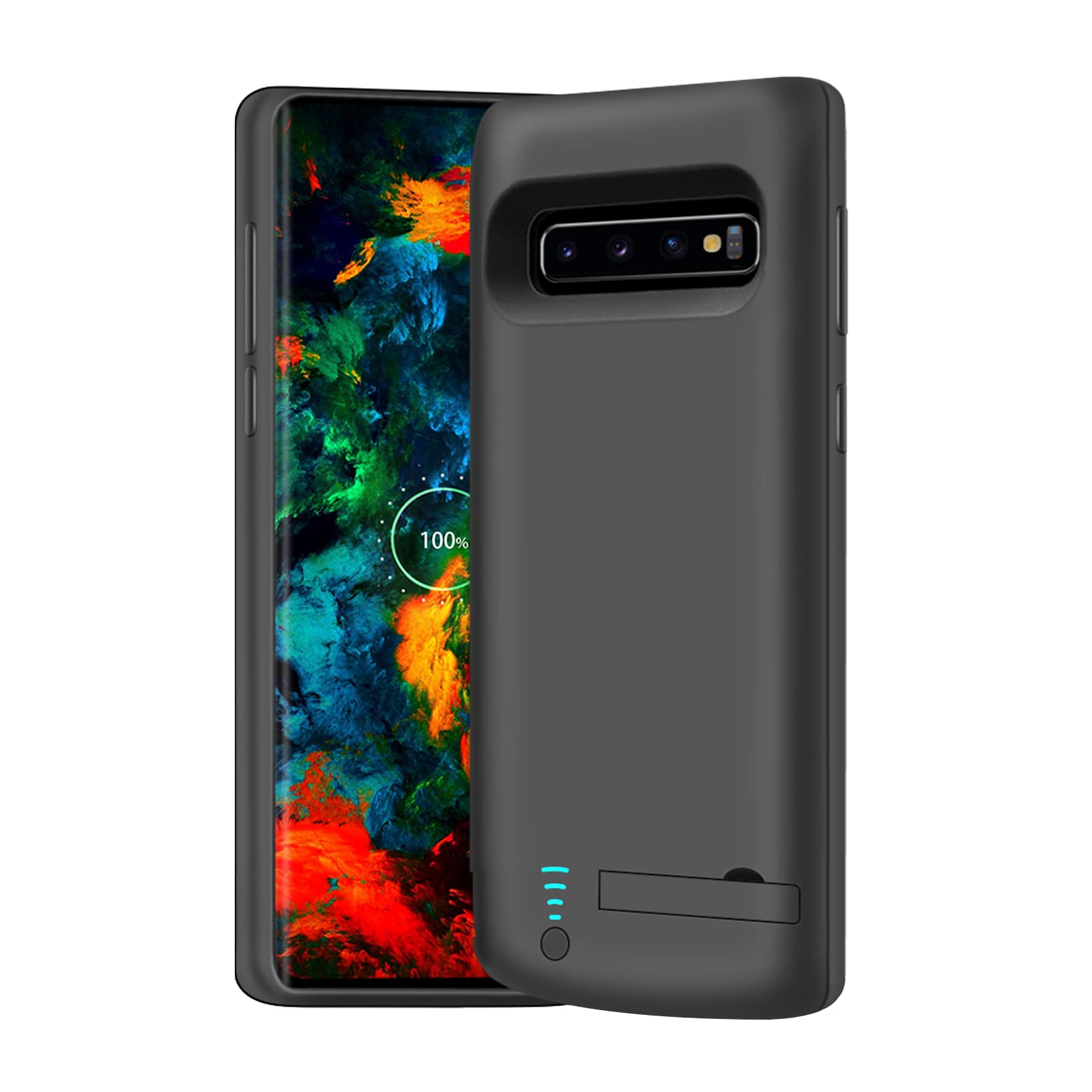 BAHOND Battery Case for Samsung Galaxy S10+ Plus, 6000mAh Rechargeable Extended Battery Charging Case, Adds 1.5x Extra Juice (6.4 Inches) Black