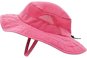 Connectyle Kids Sun Hat for Boys Girls Wide Brim Bucket Hat UPF 50+ Sun Protection Hat Breathable Summer Beach Hat