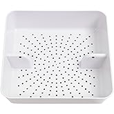 Leyso Floor Sink Commercial Drain Cover Strainer ABS Plastic Drop-in Basket 8-1/2" x 8-1/2" x 2-1/4" (2"H ABS) - Suitable for