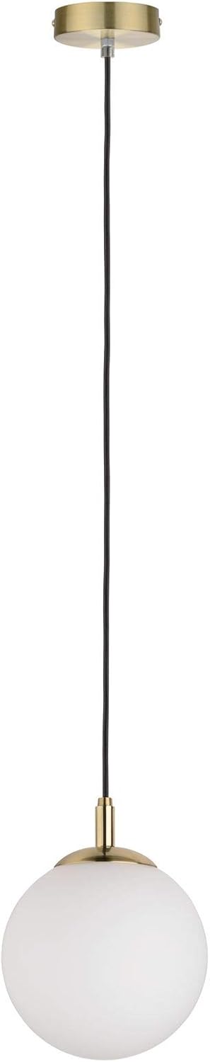Paulmann Nordic Menja Pendant Lamp, Max. 1x20W, E27, White/Brushed Brass, 230V, Glass/Metal, Dimmable - Image 3