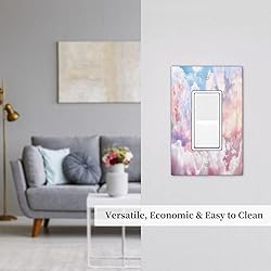 Colorful Abstract Clouds 1 Gang Light Switch Cover