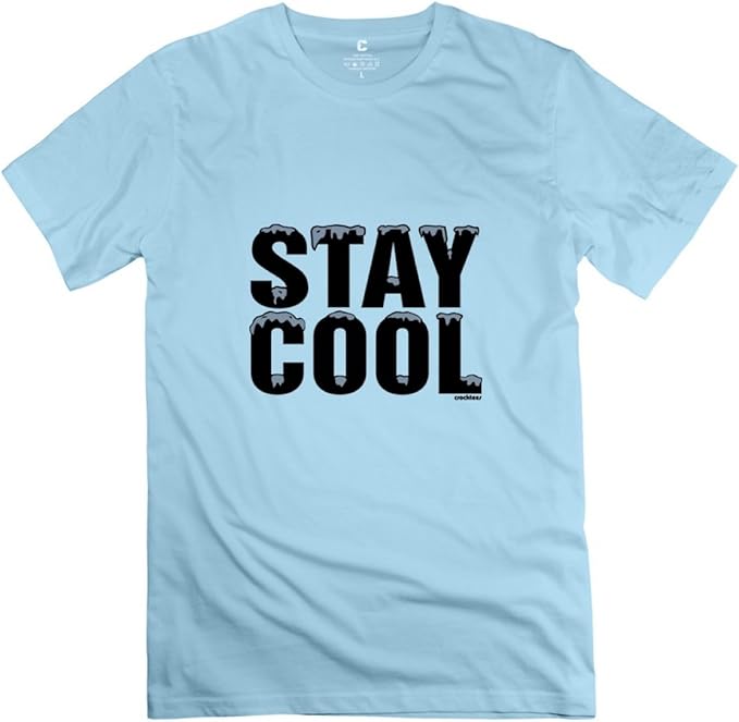 Stay Cool Sky Blue TShirt for Men XXL Clothing