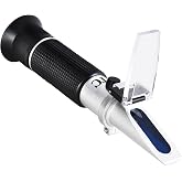 Portable Brix Refractometer with ATC, Accurate Dual Scale Brix Meter Specific Gravity SG Wort 1.000-1.130 &amp; Brix 0-32%, High Precision Sugar Level Tester in Wine Making, Beer Brewing, Home Brew Kit