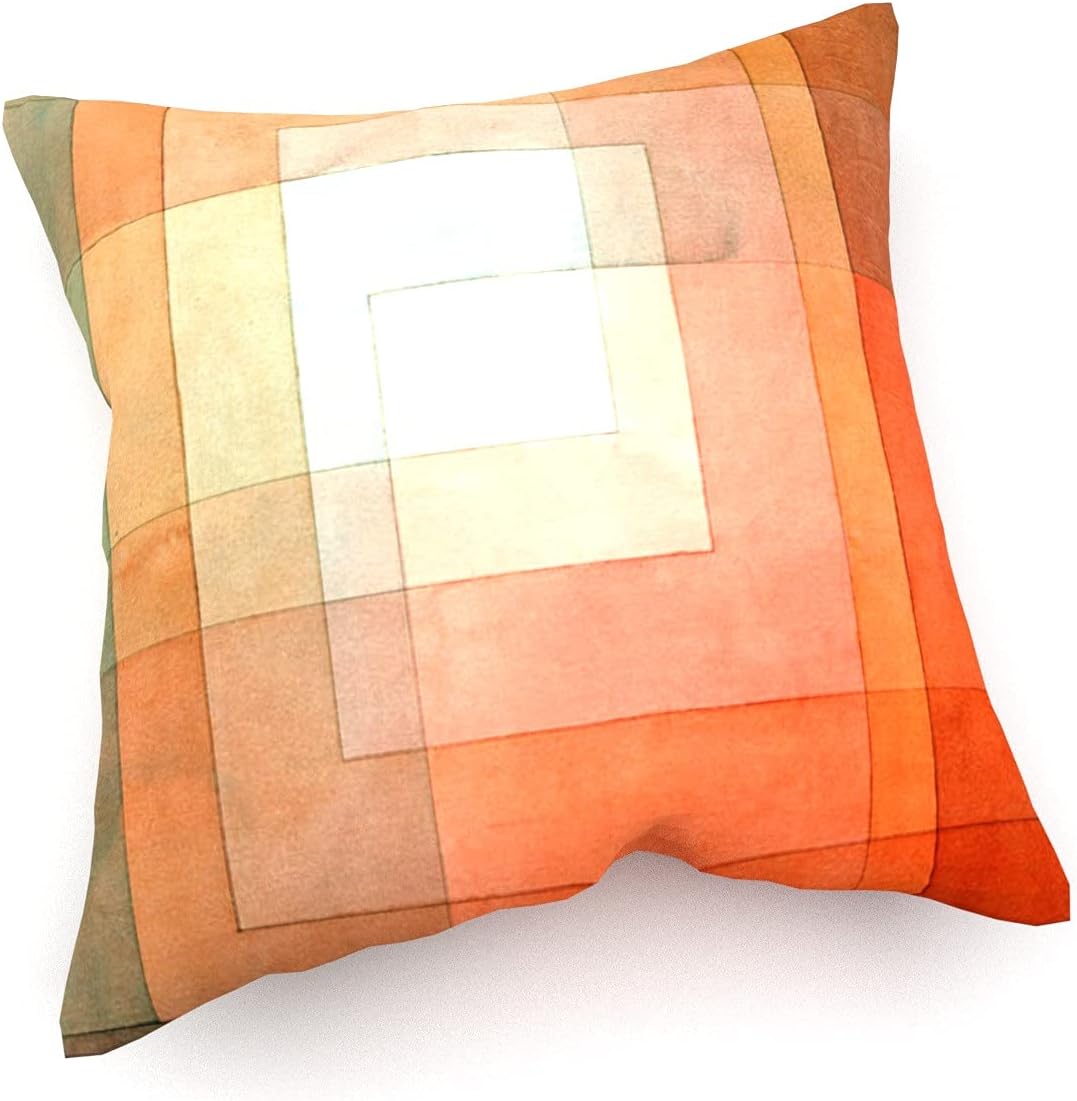 weewado Paul Klee - White Framed Polyphonically - 1930 15,75" x 15,75" inch (40x40 cm) Cushion/Pillow - artists, paintings, photo - Old Masters/Museum