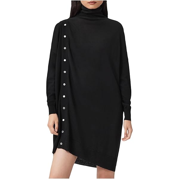 AllSaints Women's Meg Mini Dress, Black at Amazon Women's Clothing