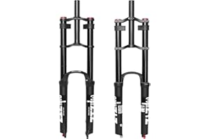 ZTZ 26/27.5/29 inch Mountain Bike Air Suspension Fork,Rebound Adjustment,180mm Travel,QR 9x100mm, 1-1/8 Straight Steerer, Ultralight Double Shoulder Design Front Fork for XC/AM MTB