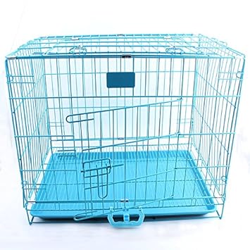 Shuperpet Imported Dog Cage With Removable Tray Blue 36 Inch
