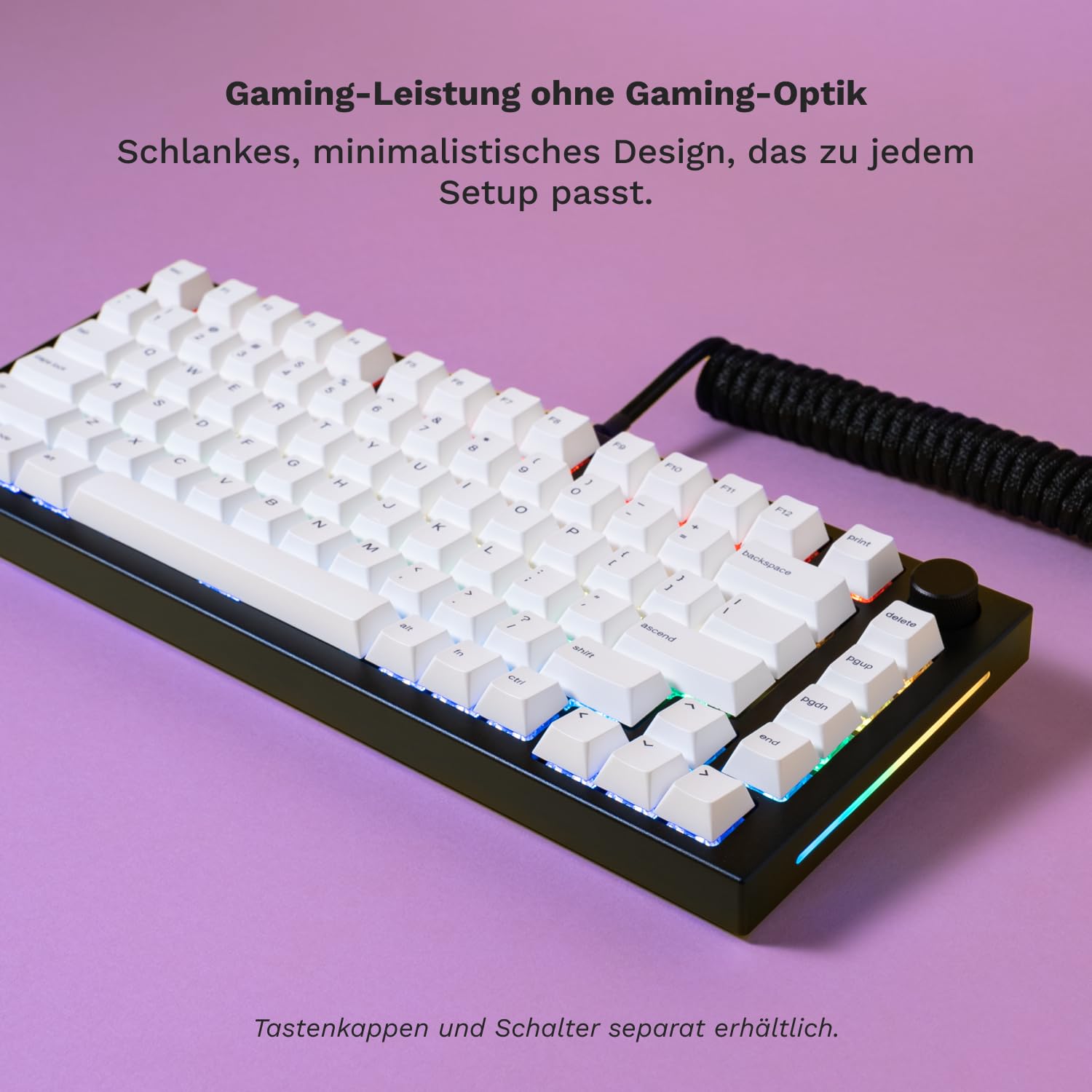 GLORIOUS GMMK Pro 75% Barebones Anpassbares Tastatur-Kit, ISO (Schwarz) 6