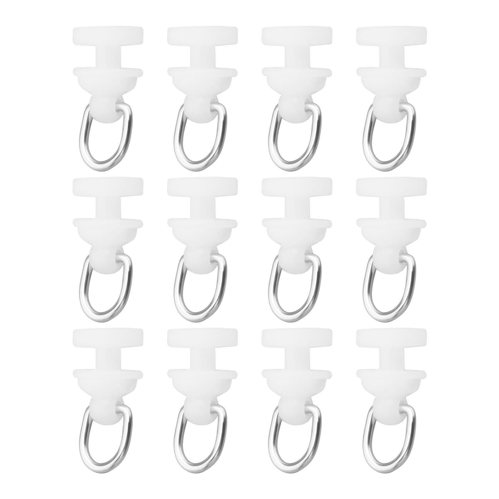 Be In Your Mind 50pcs Hook for Curtain Track Ceiling Curtain Hooks Plastic Curtain Track Glider Hooks Quiet-Rolling Wheel for Homes Offices Restaurants Hotels