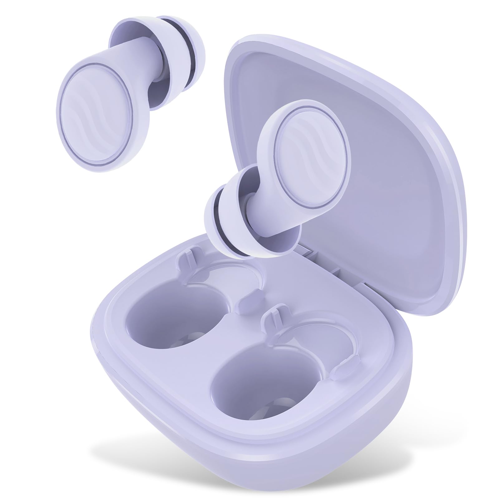 Photo 1 of Ear Plugs for Sleeping Noise Cancelling - 35dB Reusable Ear Plugs with 7 Eartips and Carry Case - Flexible Hearing Protection - Replaceable Single/Double Eartips for Sleep, Focus, Travel, Work, Purple