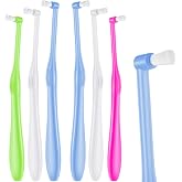 Boao 6 Pcs End Tuft Toothbrush Soft Single Interdental,Cyclinder Brush | Tapered Brush Head for Braces, Detail Cleaning Between Teeth and Gumline, Soft Tufted Toothbrush for Hard-to-reach Spaces