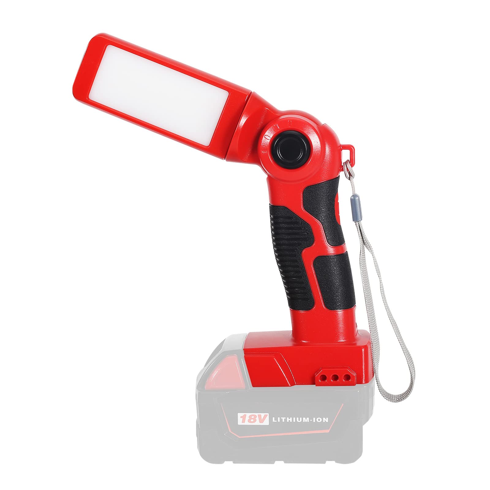 YEX-BUR LED Torch for M18 Battery, 12W 1000LM Portable LED Work Light for Milwaukee 18v Battery, Flashlight with USB-A Charging for Camping Jobsite Lighting Emergency