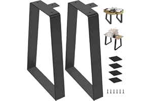 Rioychan 19 '' Trapezoid Metal Table Legs, Heavy Duty Replacement Furniture Feets for DIY Coffee Tables, Modern Desks, Night Stands, Bench, Sofa, Dining Desk Legs Set of 2(Bear Up to 400lb)