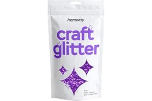 Hemway Craft Glitter 100g / 3.5oz Glitter Flakes for Arts Crafts Tumblers Resin Epoxy Scrapbook Glass Schools Paper Halloween Decorations - Extra Chunky (1/24" 0.040" 1mm) - Purple