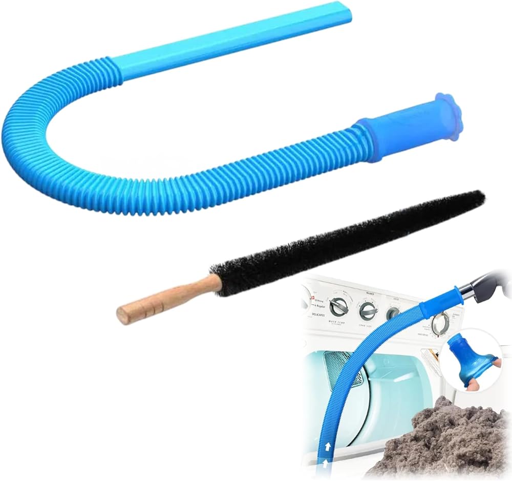 Dryer Vent Cleaner Hose Kit with Most Vacuum Cleaner, Flexible Vacuum Attachment and Flexible Dryer Lint Brush, for Removing