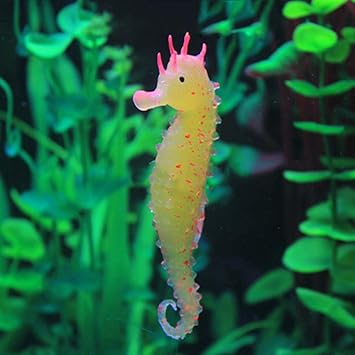 Decdeal 1 Stuck Gluhende Kunstliche Seepferdchen Fur Aquarium Dekoration Zufallige Farbe Amazon De Kuche Haushalt