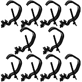 TAICHEUT 10 Pack Truss Clamp Stage Light Clamp, Professional 1.18-2 Inch Black Aluminum Alloy Truss Clamp for DJ Lighting Par Lights Spot Lights, Fit for 30-50mm OD Tube/Pipe, 44 lb Load Capacity