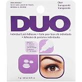 DUO Individual Lash Adhesive Eyelash Glue Dries Clear, 0.25 oz | Strong Hold Lash Glue for Individual Lashes &amp; Clusters, Dries Invisibly for a Seamless Look, Easy DIY Application