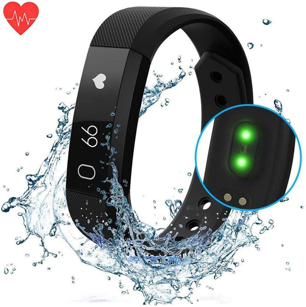 Fitness Tracking Smart Watch, Waterproof Smart Bracelet Heart Rate Monitor Bracelet with Calories Compatible with iOS and Android Men's and Women's Children